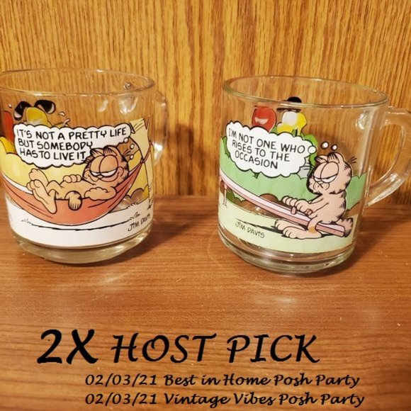 McDonald's Other - Vintage Garfield McDonalds Happy Meal glass mugs